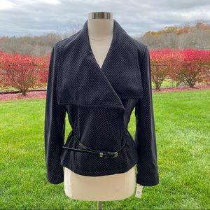 Kenneth Cole New York Dramatic collar faux suede Jacket